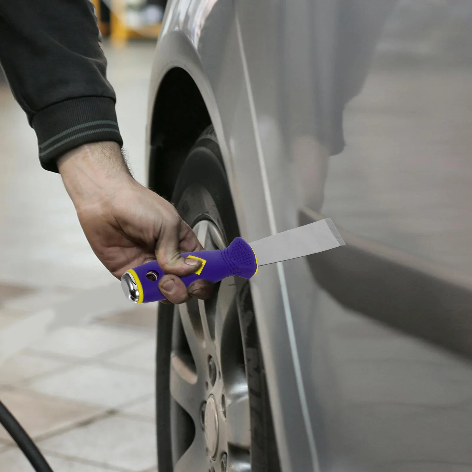 

2Pcs Wheel Weight Balancing Scraper High Hardness Metal Scraper for Tire Repair Car Wheel Cleaning Tool Cleaning Tool for Car