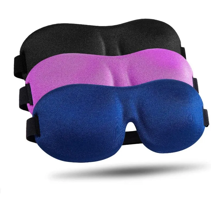 Upgraded Sleep Mask 3D Contoured Blackout Eye Mask for Sleeping with Adjustable Strap Soft Night Blindfold Eye Shades for Naps