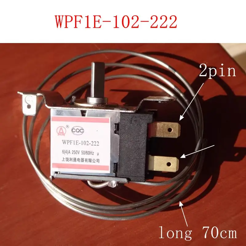 

WPF1E-102-222 2Pin Refrigerator Thermostat Household Metal Temperature Controller Accessories