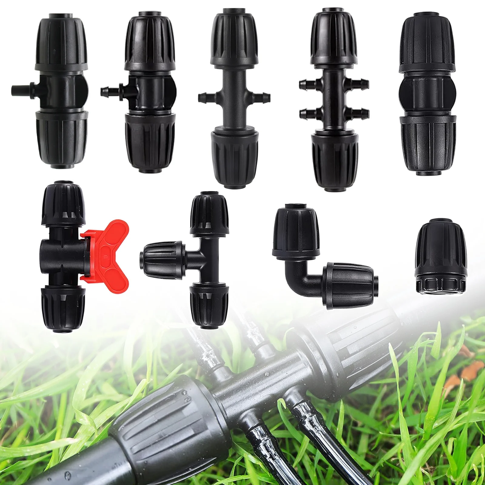 

16mm to 4/7mm PE Pipe Connector Hose Connector Adapter Garden Water Connector Garden Agriculture Watering Irrigation Accessories