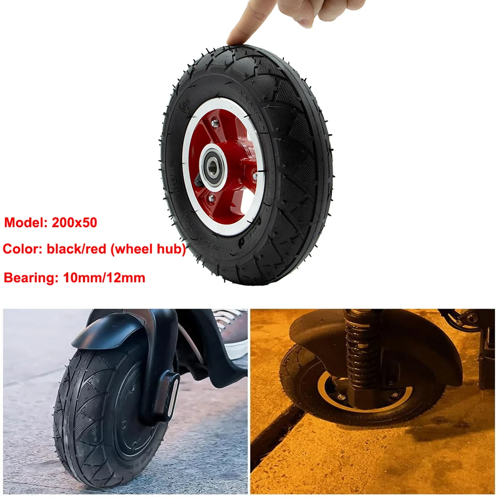 

8 Inch Inflation Wheel 200x50 Outer Tyre Inner Tube with Alloy Hub for KUGOO S1 S3 Electric Adult Scooter Parts