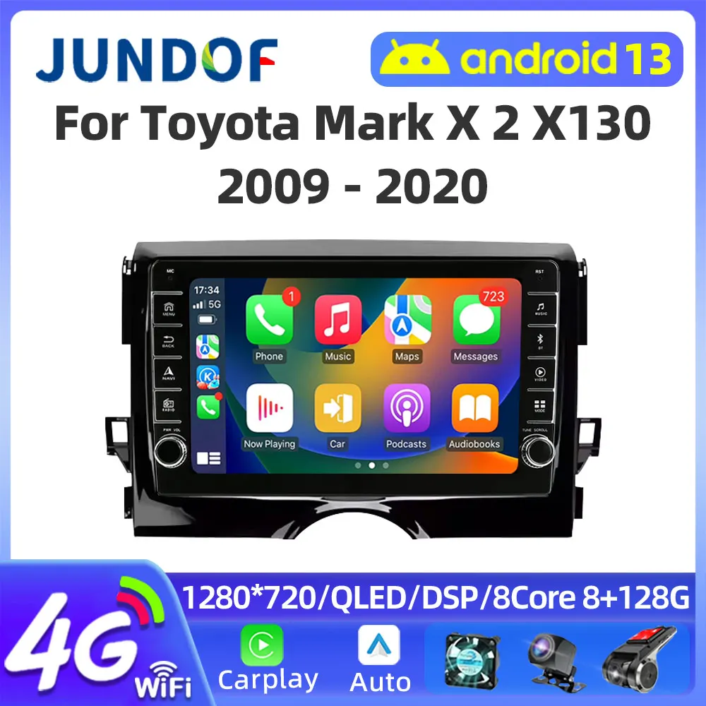 

9 '' for Toyota Mark X X130 2 II 2009 - 2019 Car Audio Radio Video Player Auto Android OS Bluetooth GPS Navi DSP Stereo IPS 4G