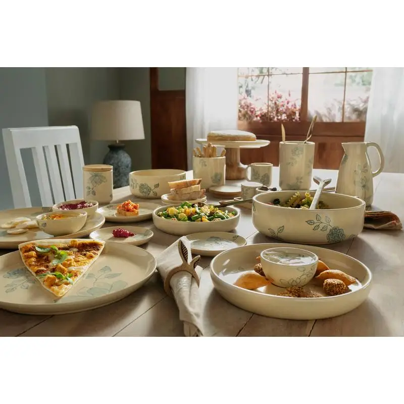 

Elegant Round Ceramic Printed Dinner Plate - Ideal for All Meals - 9.8" Diameter