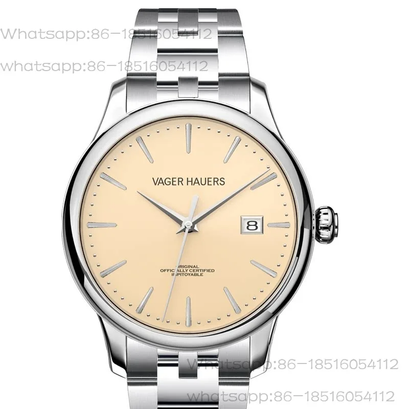 Www-Original and Genuine Men's Swiss Ultra-thin Automatic Mechanical Watch Business Steel Belt Waterproof Men's Watch