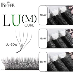 Befer Beauty LU M L Curl Eyelash Extensions W Shaped Eyelashes Cilios 3D 4D 5D High Quality Technologic Fiber Lashes Extension