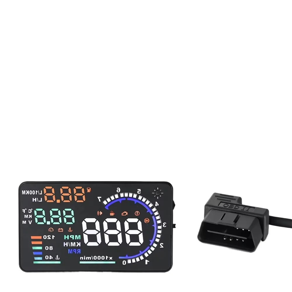 

U2 Windshield 5.5 Inch Car Head-up Display Widescreen LED Digital Projection Speedometer OBD Hud Display for Car