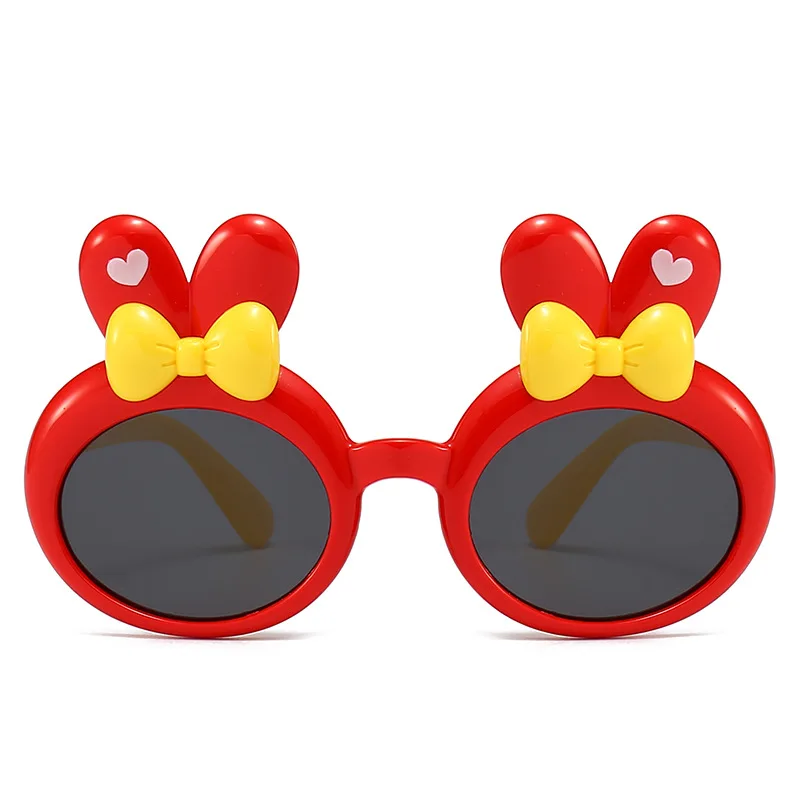 Adorable Color Block With Bow Decor Large Frame Sunglasses Teens Boys Girls Outdoor Party Vacation Travel kids eyewear ﻿