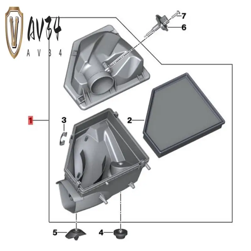 

AV34-Engine Air Intake Filter Housing Box Assembly 13718580424 For BMW 2 3 4 Series 2019-2024 G20 G21 G28 G22 G23 G26 G20 G42