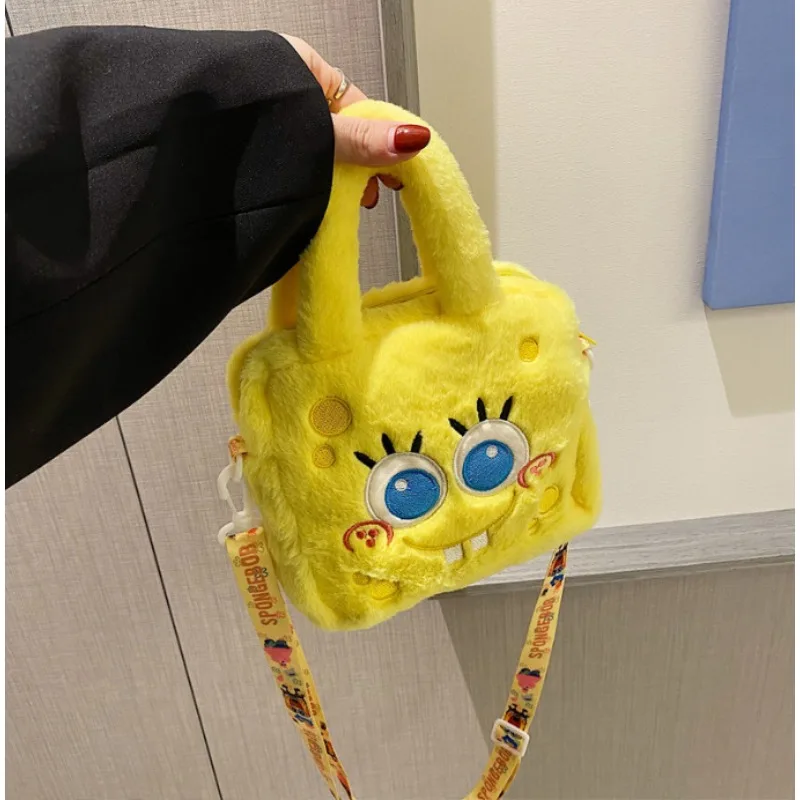 SpongeBob Kawaii Plüsch-Handtasche, Handy-Geldbörse, Mädchen-Kosmetiktasche, Modisches Süßes Geburtstagsgeschenk – Detail 5