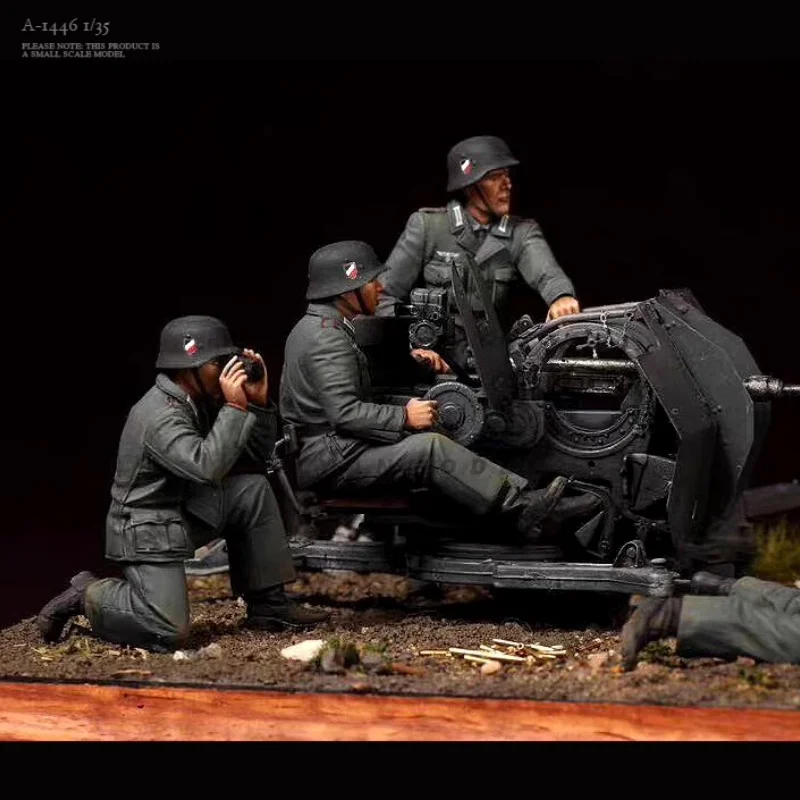

Масштаб 1/35, артиллерийский отряд, 4 человека, без танка, фигурки из смолы, в разобранном и неокрашенном виде, комплект моделей, игрушки, бесплатная доставка