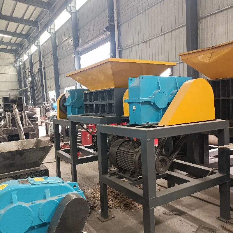 Customized Waste Plastic Crusher Double Shaft Automatic Waste Shredder Machine For Plastic Bottles Barrels Household Garbage