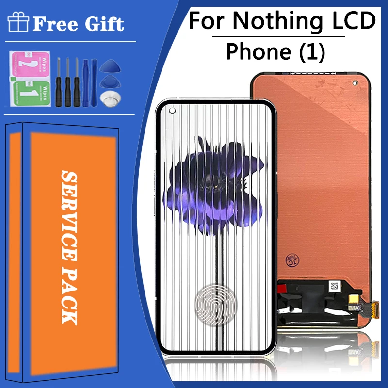 6.55”OLED 120Hz For Nothing Phone 1 A063 LCD With Sensor Touch Panel Screen Digitizer Assembly For Nothing Phone One LCD