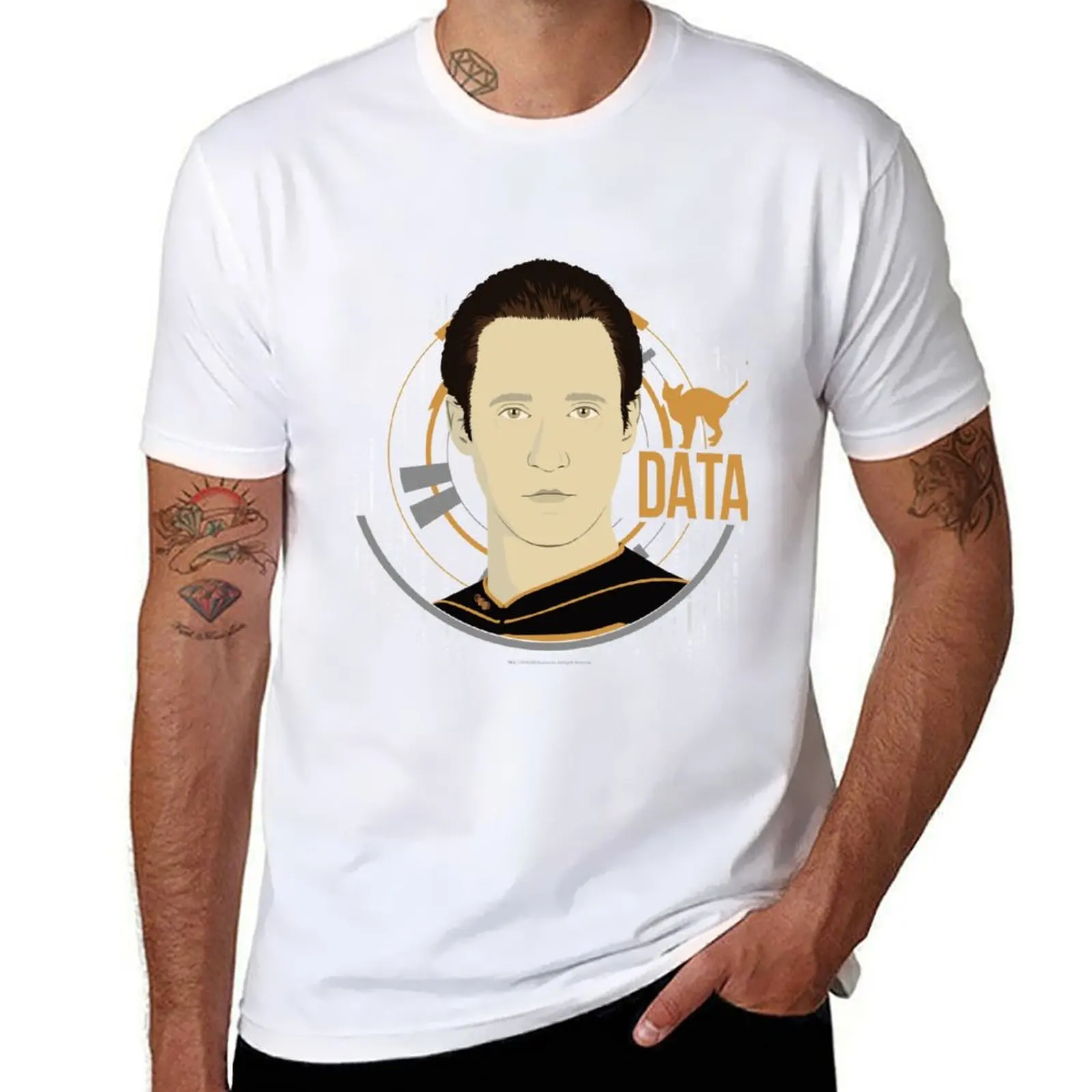 

Star Trek Next Generation Data Sketch Poster T-Shirt man t shirts for men t shirts for man pack white T-Shirt