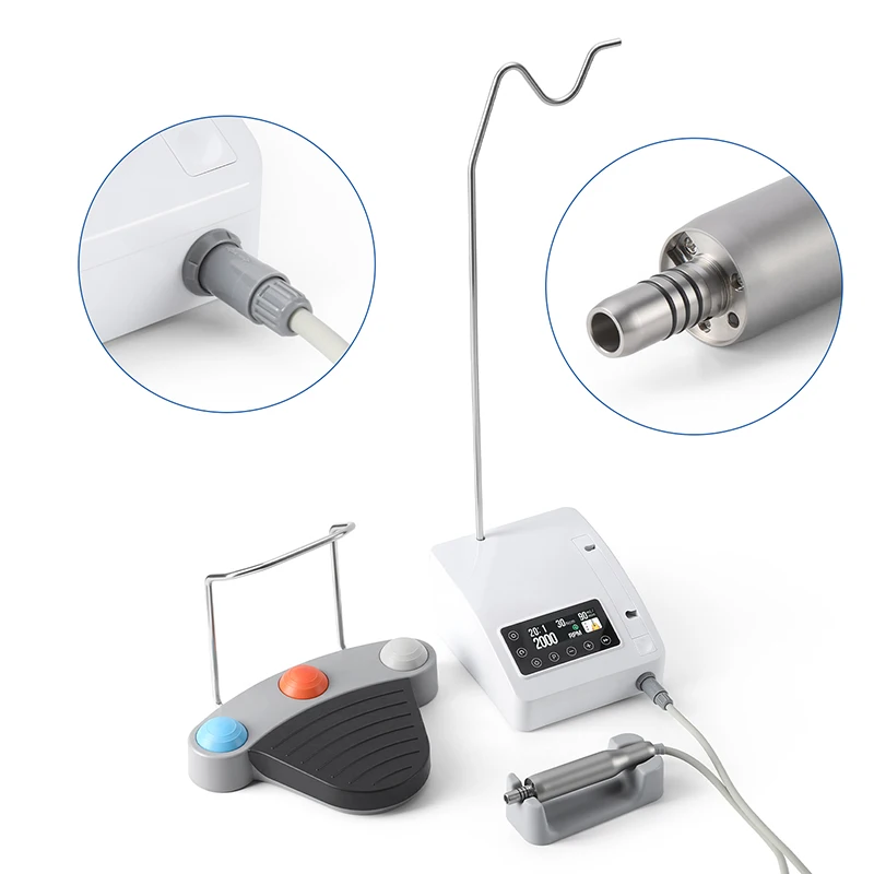 AZDENT Dentalimplantatmotor, bürstenloses chirurgisches Implantatsystem, LED-Touchscreen, 8 Programme, elektrisches System für Knochenchirurgie – Detail 1
