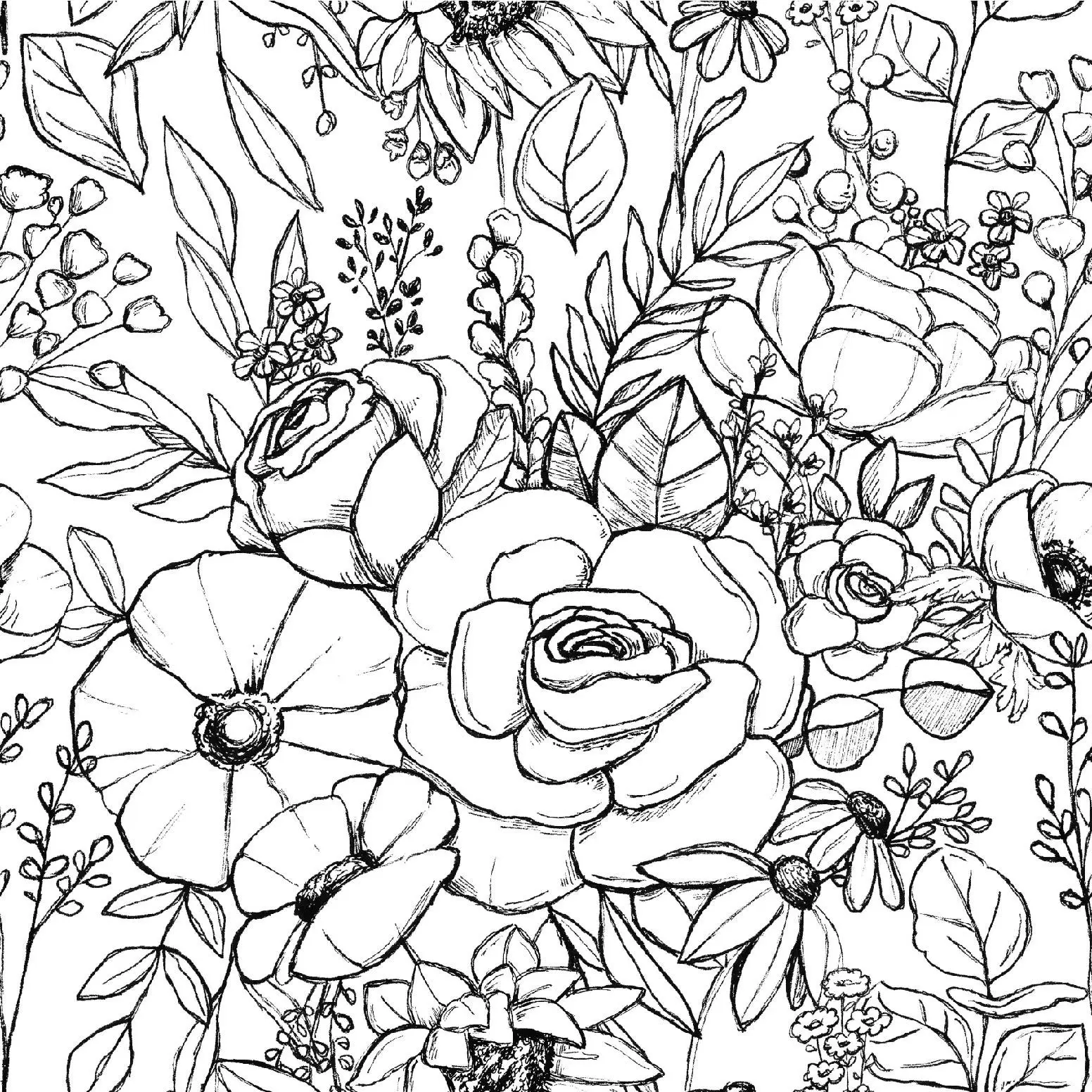 

Black White Peel and Stick Wallpaper Floral Self-Adhesive Prepasted Wallpaper Mural Home Wall Decor Contact Paper