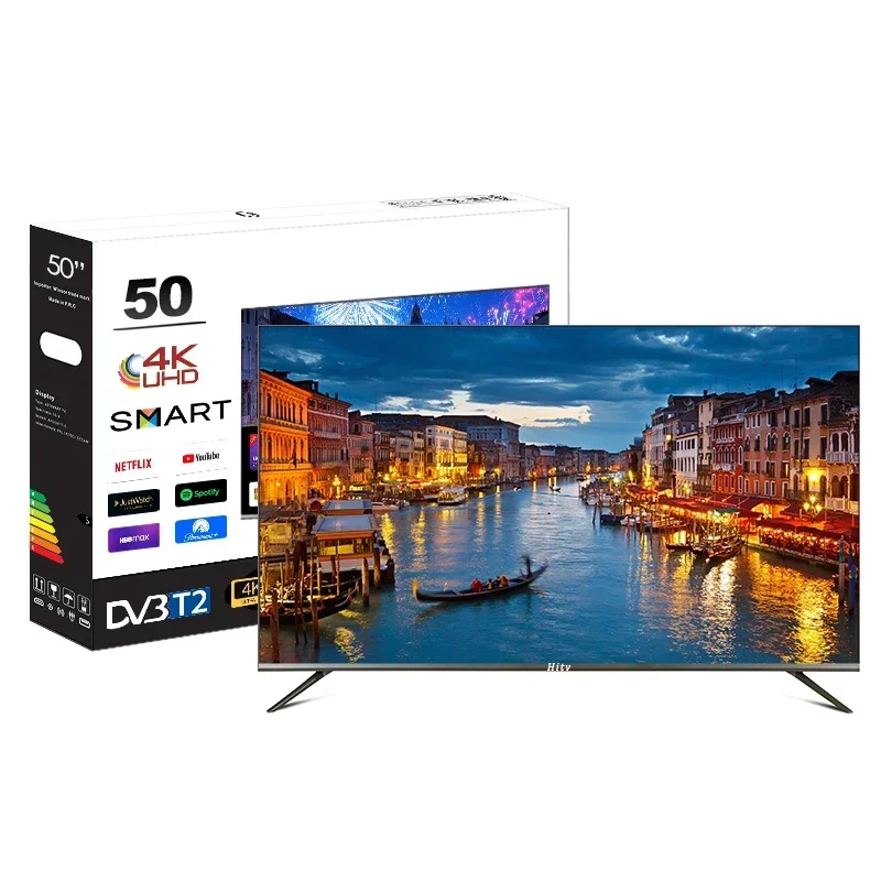تلفزيون LED بشاشة كاملة 50 بوصة 4K Ultra HD WebOS Android TV 55 65 75 بوصة تلفزيون ذكي