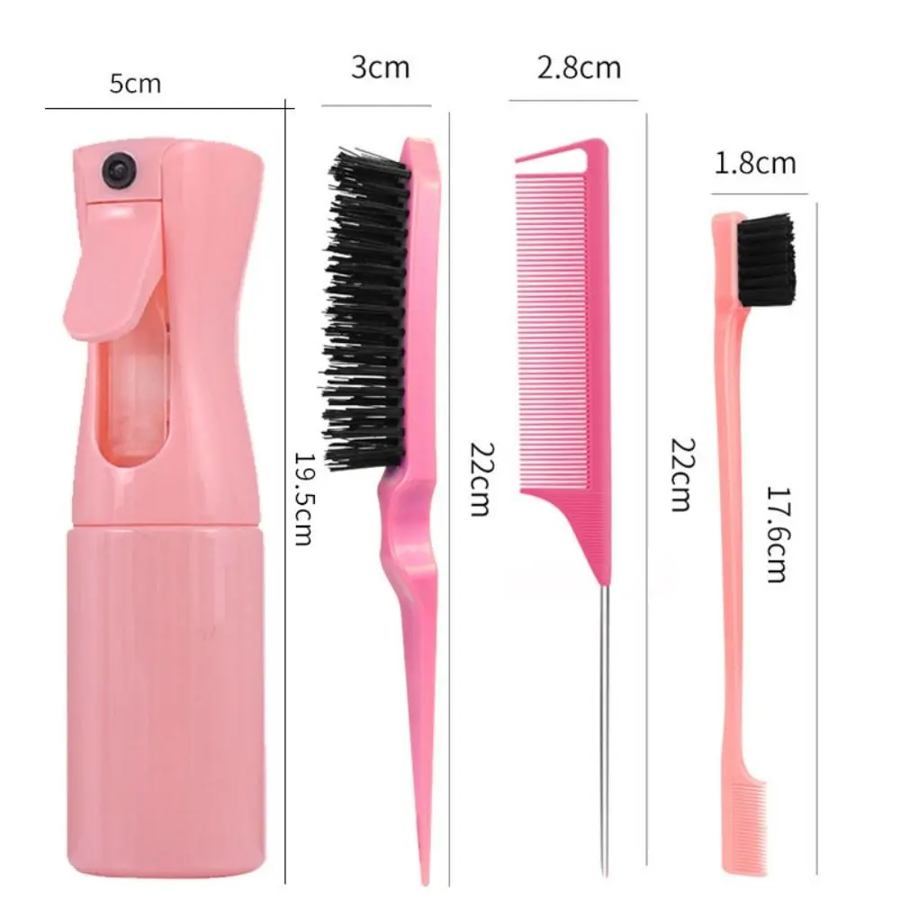 5 Pcs New Plastic Hair Styling Tools Set Spray Bottle Unisex Hair Styling Comb Set Hair Tools Tip Tail Comb Teasing Hair Brush