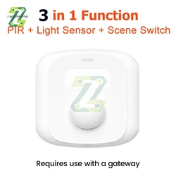 Tuya Human Motion Detector Zigbee Wifi Light Sensor Smart Home Devices Linked Scene Switch Function Home Body PIR Motion Sensor