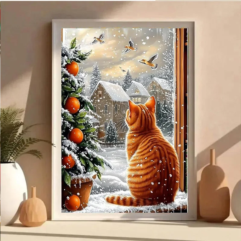 AB Diamond DIY Diamond Painting Set, featuring an adorable kitten design, is ideal for adults and beginners alike.