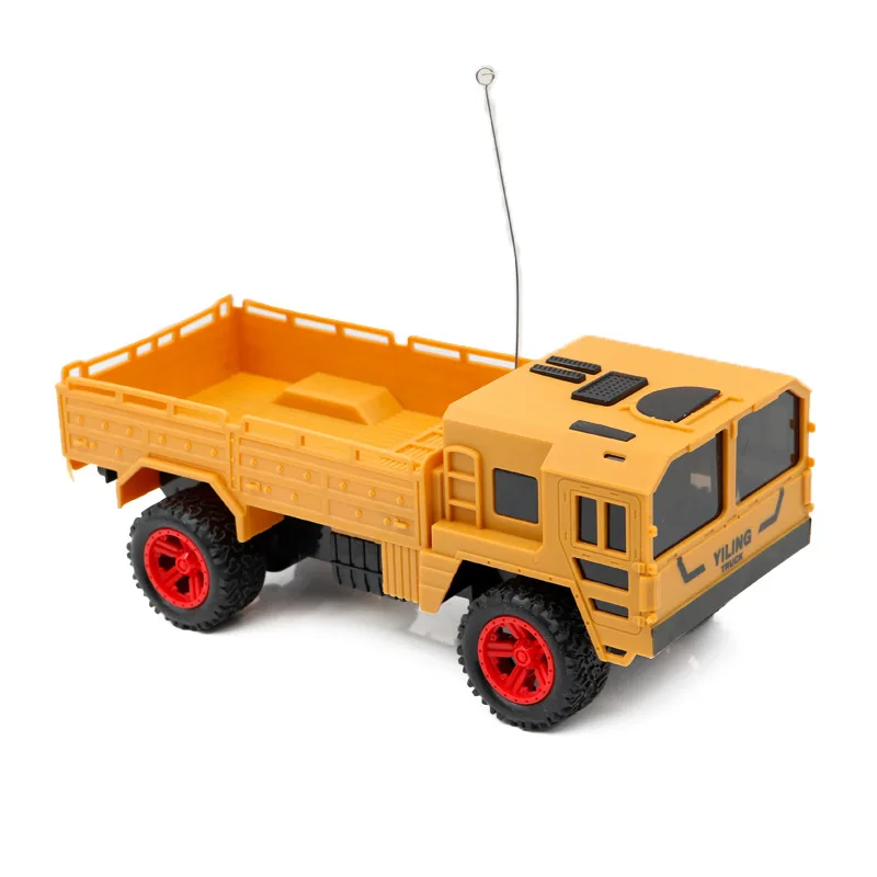 New 1:24 6ch Rc Drifting Military Truck Toy Boy Engineering Car Plastic Simulation Remote Control Car Model Kids Birthday Gifts