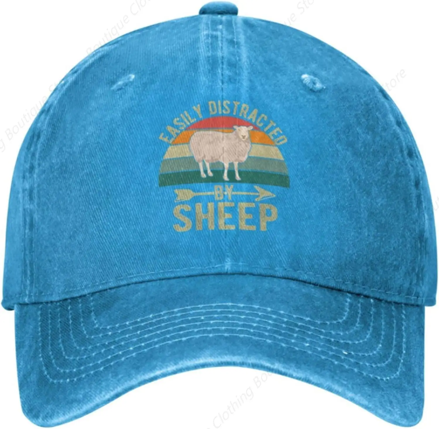 Sheep Hat Hat Easily Distracteds by Sheep Cap for Men Baseball Hats Cute Hat Gray