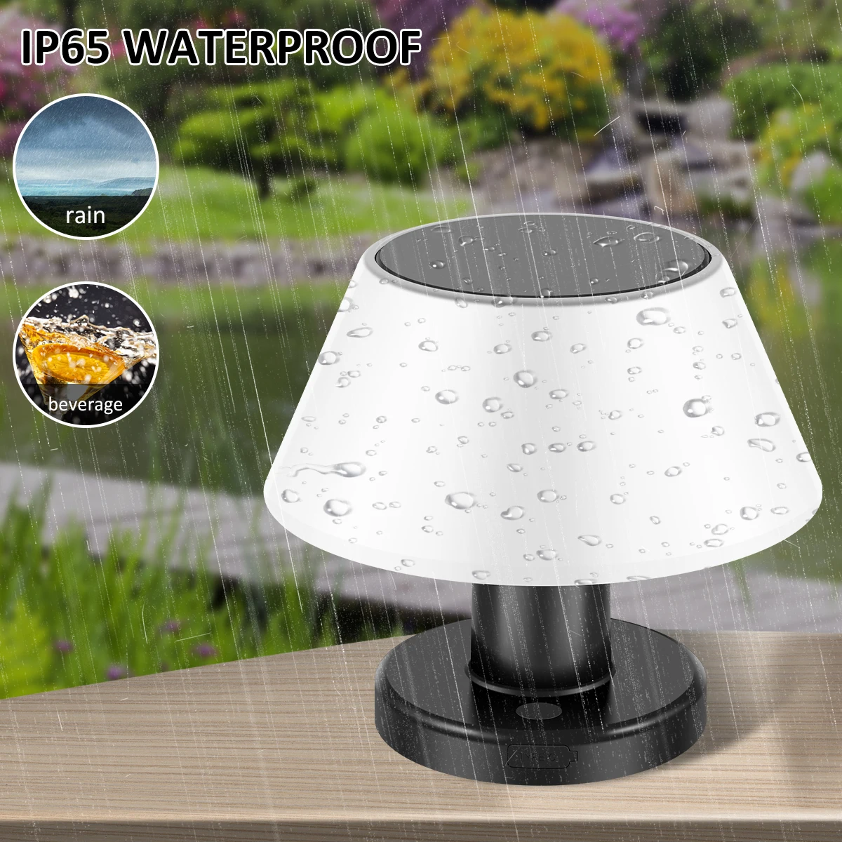 Outdoor Solar Lamp Dimmable LED Night Light Cordless Desk Light Waterproof Table Lamp 4 Lighting Mode Bedside Lamp Bedroom Decor