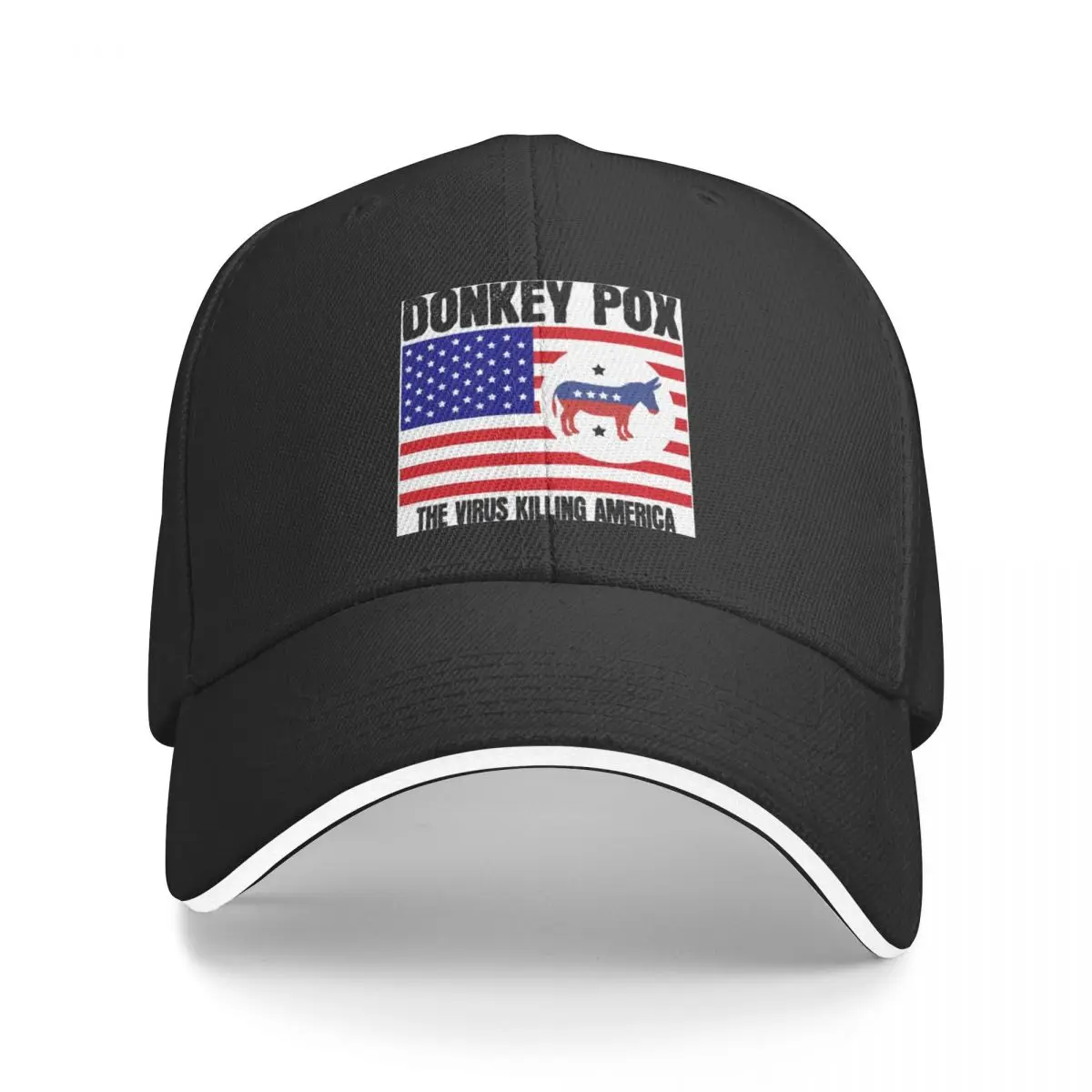 Donkey Pox The Disease Destroying America Baseball Cap Big Size Hat birthday Visor Golf Wear Men Women's