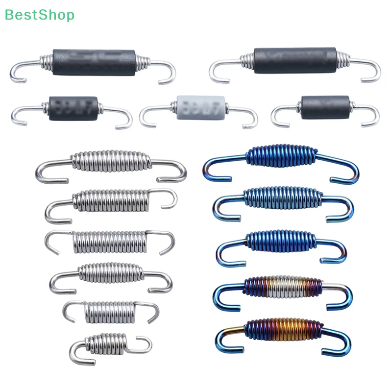 43mm-85mm Motorcycle Exhaust Spring Hooks Stainless Steel Exhaust Front Middle Link Pipe Rotatable Muffler Springs