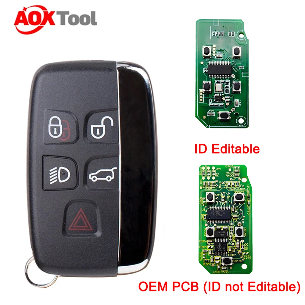 JLR Specific Smart Key for Land Rover /Jaguar 2015 to 2018 Year 5 Buttons 315MHz/433MHz work with K518ISE and K518S