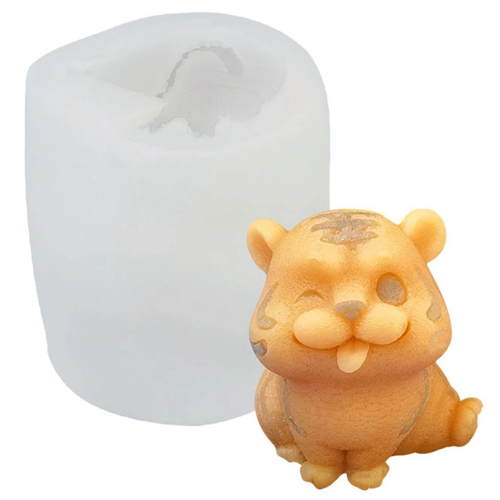 

Little Tiger Ice Cube Silicone Mold DIY Cute Pet Cola Jelly Candle Silicone Mold Scented Making Tools 3D DIY Handmade Fragrance