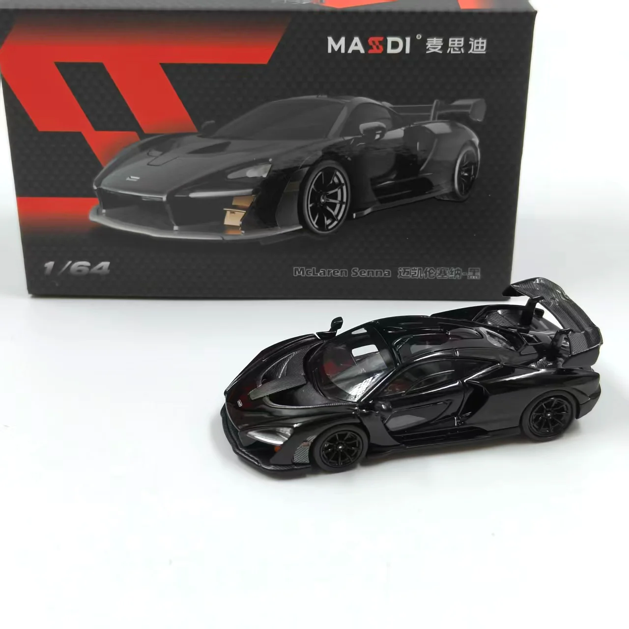 ダイキャスト-1-64-スケール-マクラーレン-セナ-ブラック合金車モデル-コレクタブルおもちゃ-ギフト-記念品-ディスプレイ装飾品