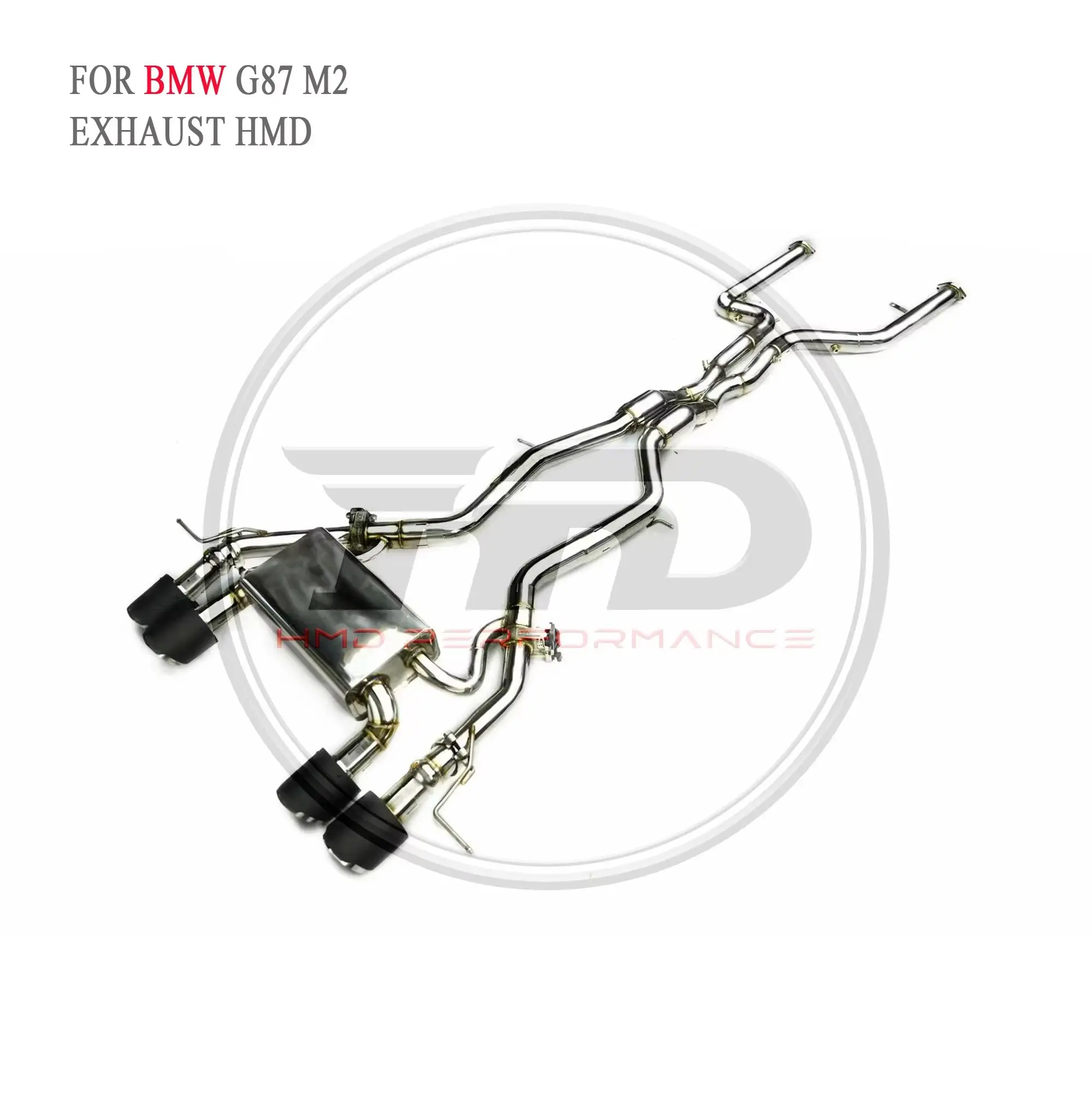 HMD Exhaust System Performance Mid Rear Suitable for BMW M2 G87 3.0T 2023+ Muffler with Valve+Downpipe