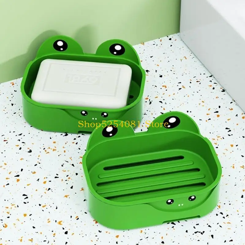 AXYC Playful Frogs Soap Dish Innovative Design Soap Holder with Drainages System for Tidys Bathroom