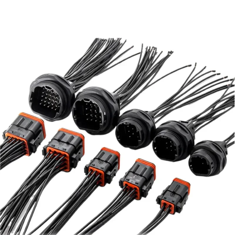 1 Set Automotive Wire Harness Connector 132016   -001 Male Female Plug ITT Type 4/8/10/16/25 Pin