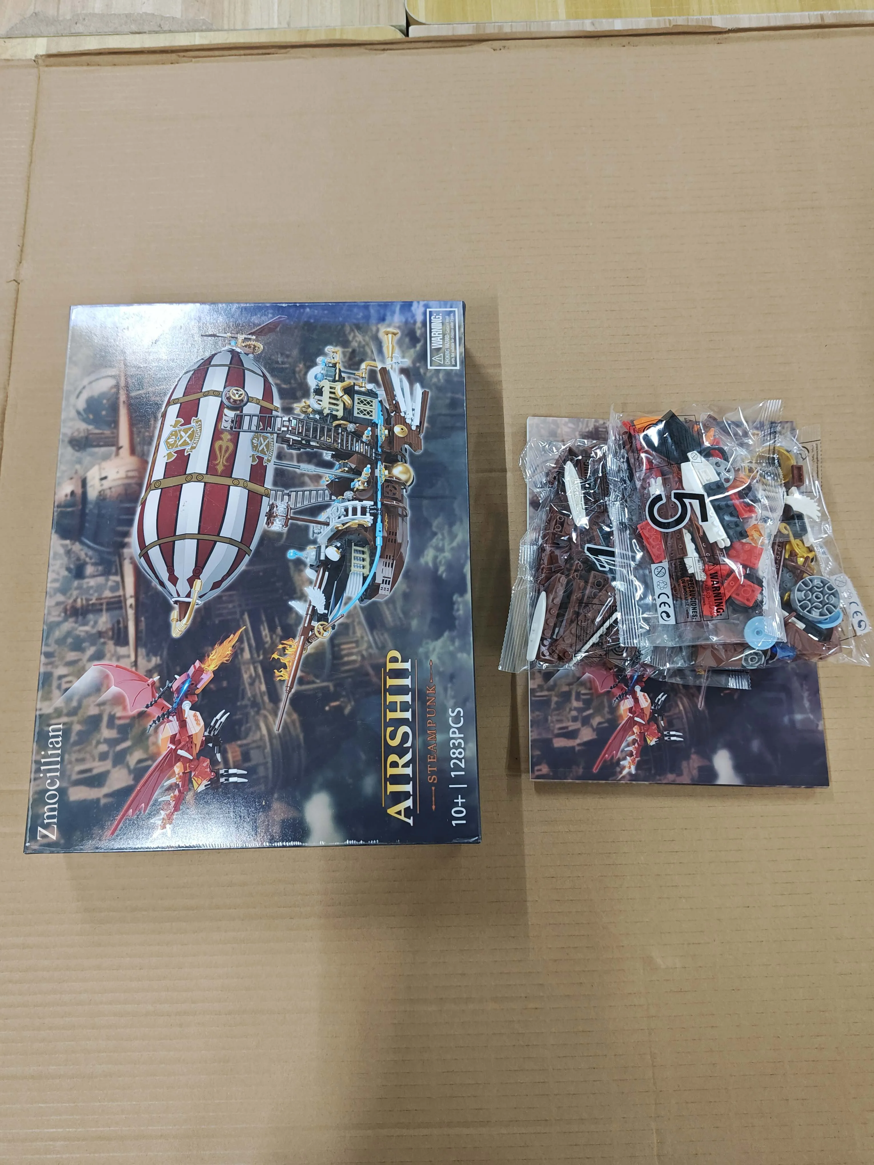 Zmocillian Modular Boat Kit, Airship Building Blocks Sets, Gift Model Ships Kits to Building Blocks for Adults and Teens 1283pcs