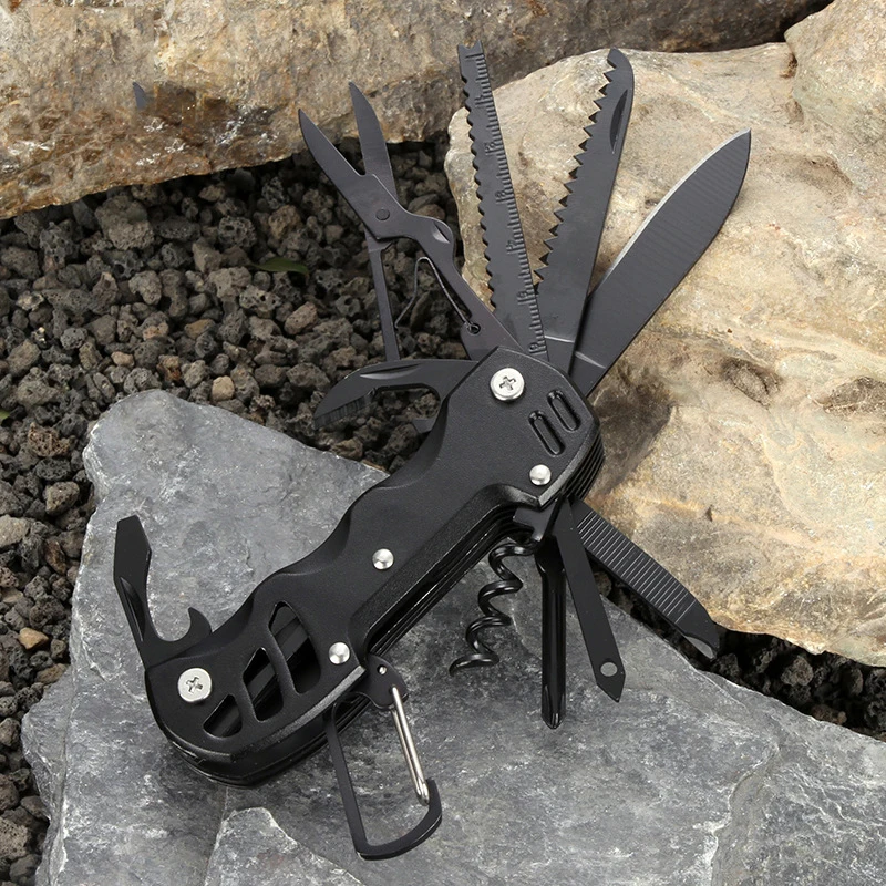 12 In 1 Multitool With Saw Screwdrivers Bottle Opener Scissors Perfect For Camping Hiking Outdoor Survival Everyday Use