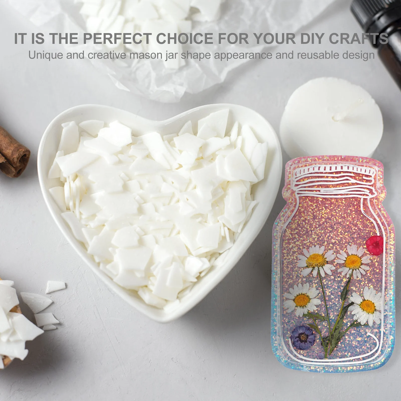 

Crystal Silicone Bottle Shape Mason Jar Diy Craft Casting Tray For Epoxy Resin Jewelry Making Craft Mold Silicone Diy Mold