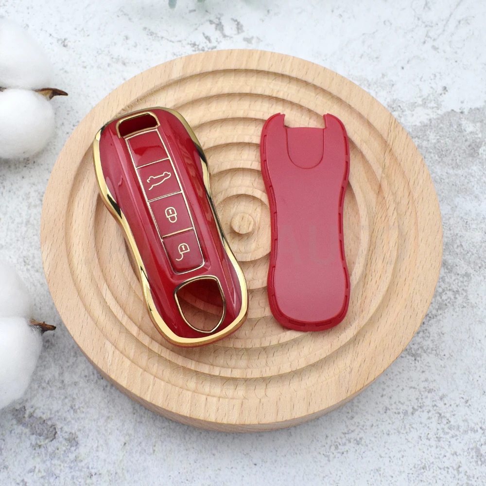 For Panamera Macan Cayenne Cayman Boxster 911 9ya 971 Car Key Case Cover for Porsche Smart Protection Shell Remote Key Cover