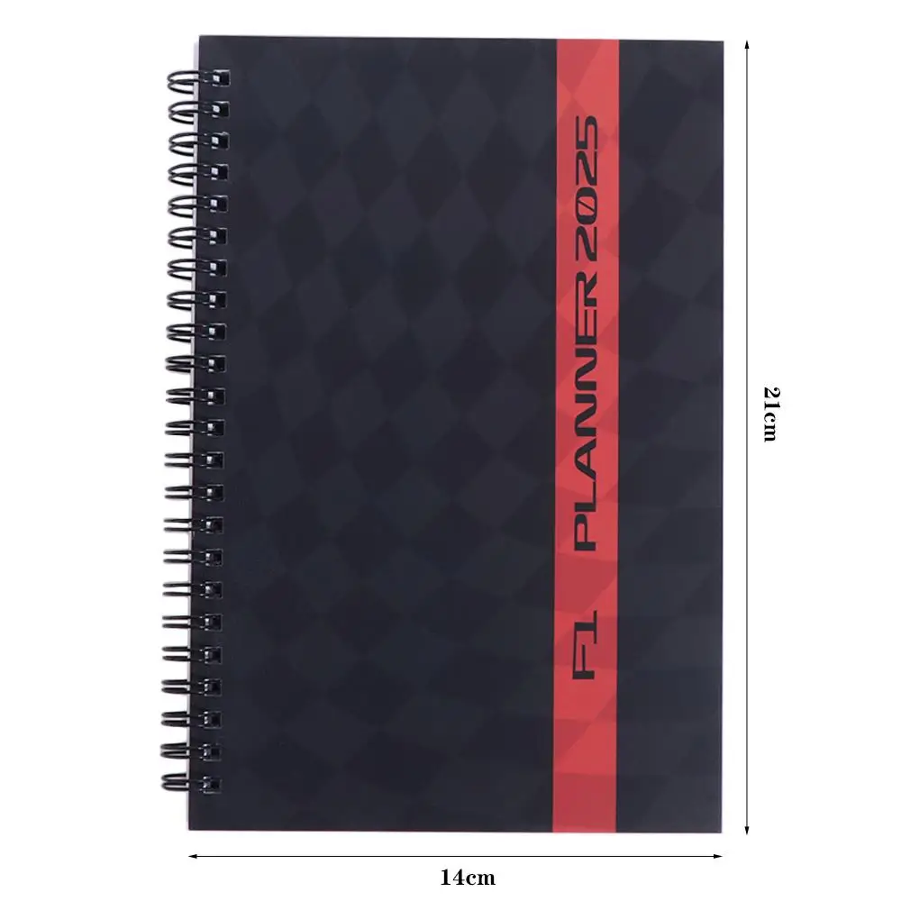 Coil Book F1 2025 Planner and Calendar Knowledge Schedule Racing Planning Book Timetable Flexible F1 Racing Hobby Book F1 Fans