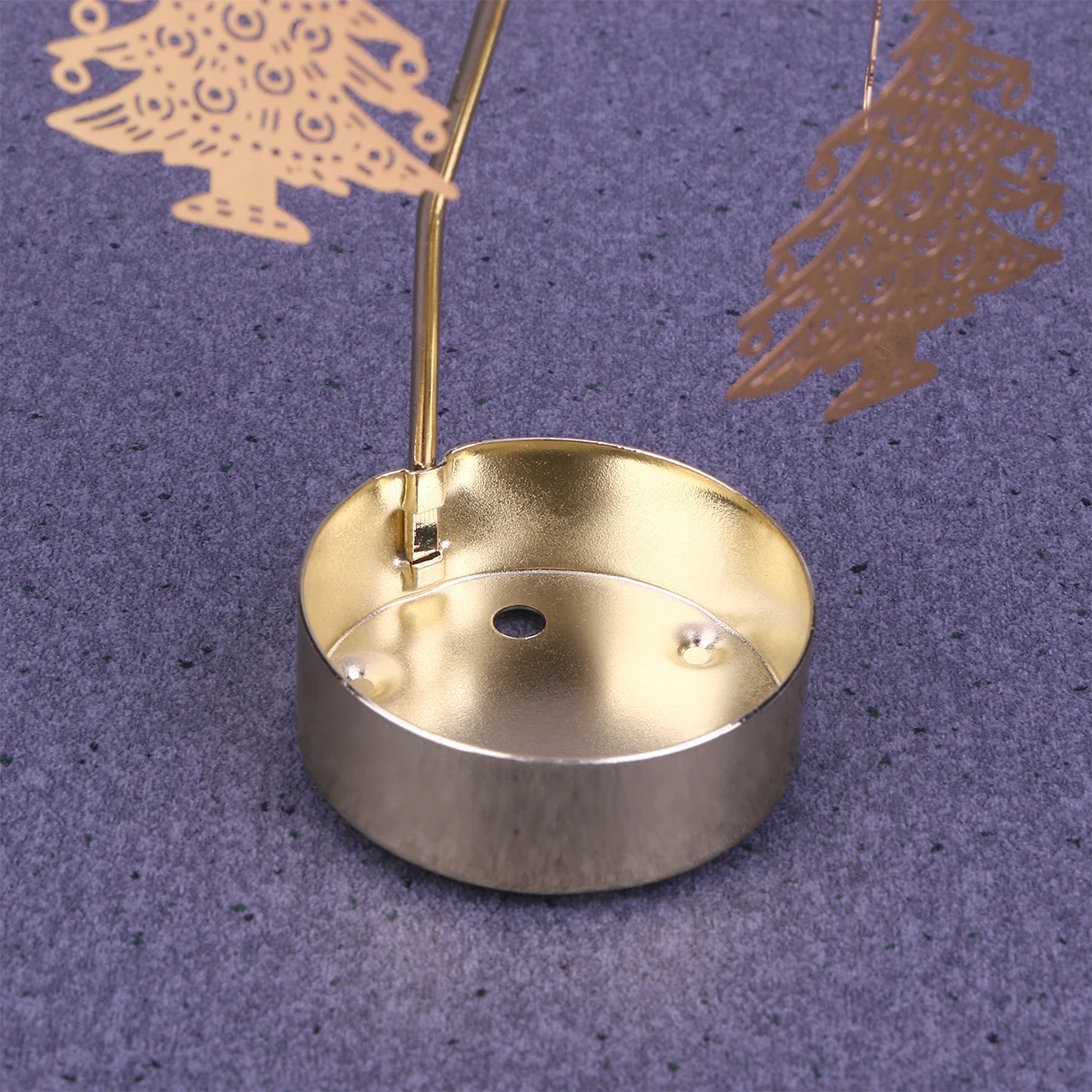 

Pine Shaped Pendant Rotating Candlestick Holder Golden Automatic Rotation Creative Home Party Decoration