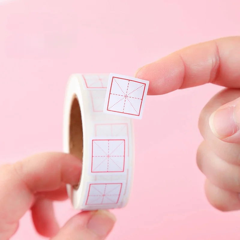 500pcs Chinese Writing Error Correction Stickers，Grid  Sticky Notes，Student Practice Writing Correction Tape Chinese Stationery