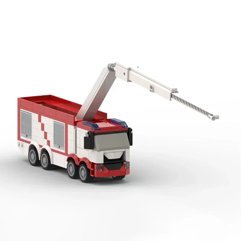 Moc Building Blocks Car Series Fire Extinguishing Arm Fire Truck Model Technology Bricks Fire Fighting Vehicle DIY Toys
