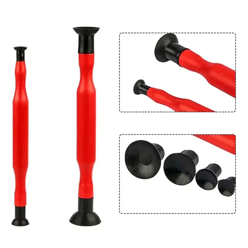 2 Pcs Valve Lapping Sticks Plastic Grip With Suction Cup For Auto Motorcycle Cylinder Engine Valves Dust Grinding Tool