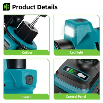 NEWBENY 無刷電動石膏板切割工具,3 檔變速,無線切割木材、石膏板、牆板,適用於 Makita 18V 電池。 8 最佳銷售 18v tacklife - №4