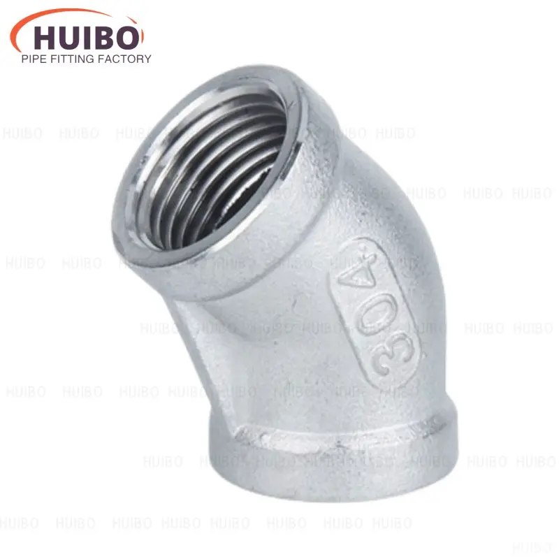 

Unite 1/8" 1/4" 3/8" 1/2" 3/4" 1" 2" BSP Female 45 Degree Elbow Connector Coupler 304 Stainless Steel Water Pipe Fitting Adapter