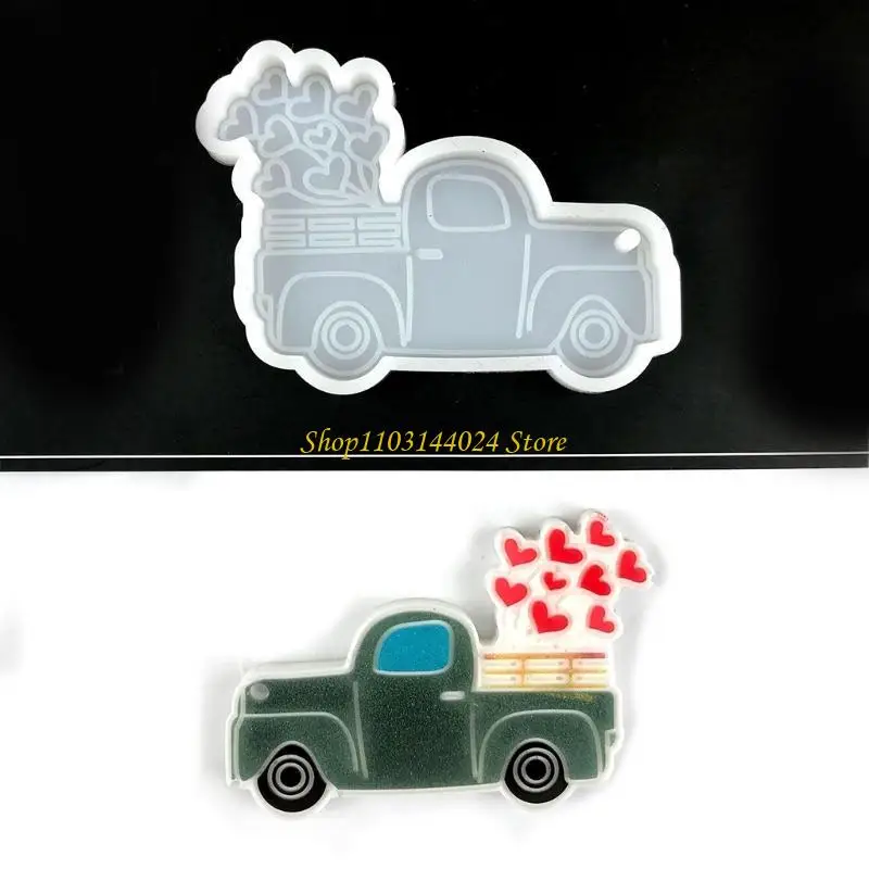 N5KE عيد الحب المفاتيح راتنجات الايبوكسي قالب معلقة المعلقات لتقوم بها بنفسك قالب من السيليكون #2