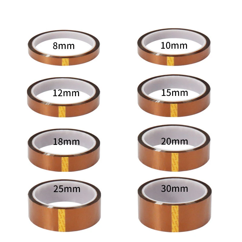 Width 5-150mm PI Polyimide Tape for Circuit Board Soldering/heat-Resistant Battery Wrapping Electronic Component Insulation Tape