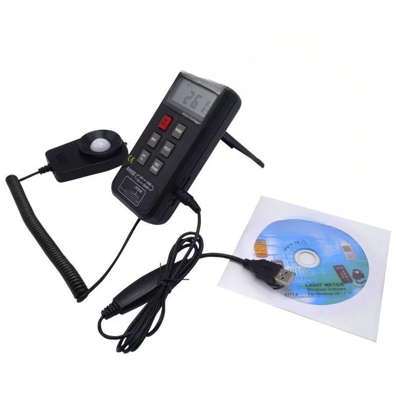 Memory Illuminance Meter TES-1336A Luminance Meter Classroom Light Meter USB Connected to Computer 20,000 LUX