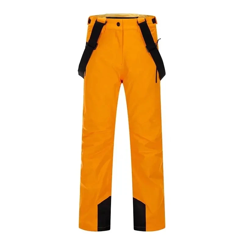 New High Quality Men Women Winter Thick Warm Skiing Pants Windproof Waterproof Breathable Suspender Trousers Snowboard Pants