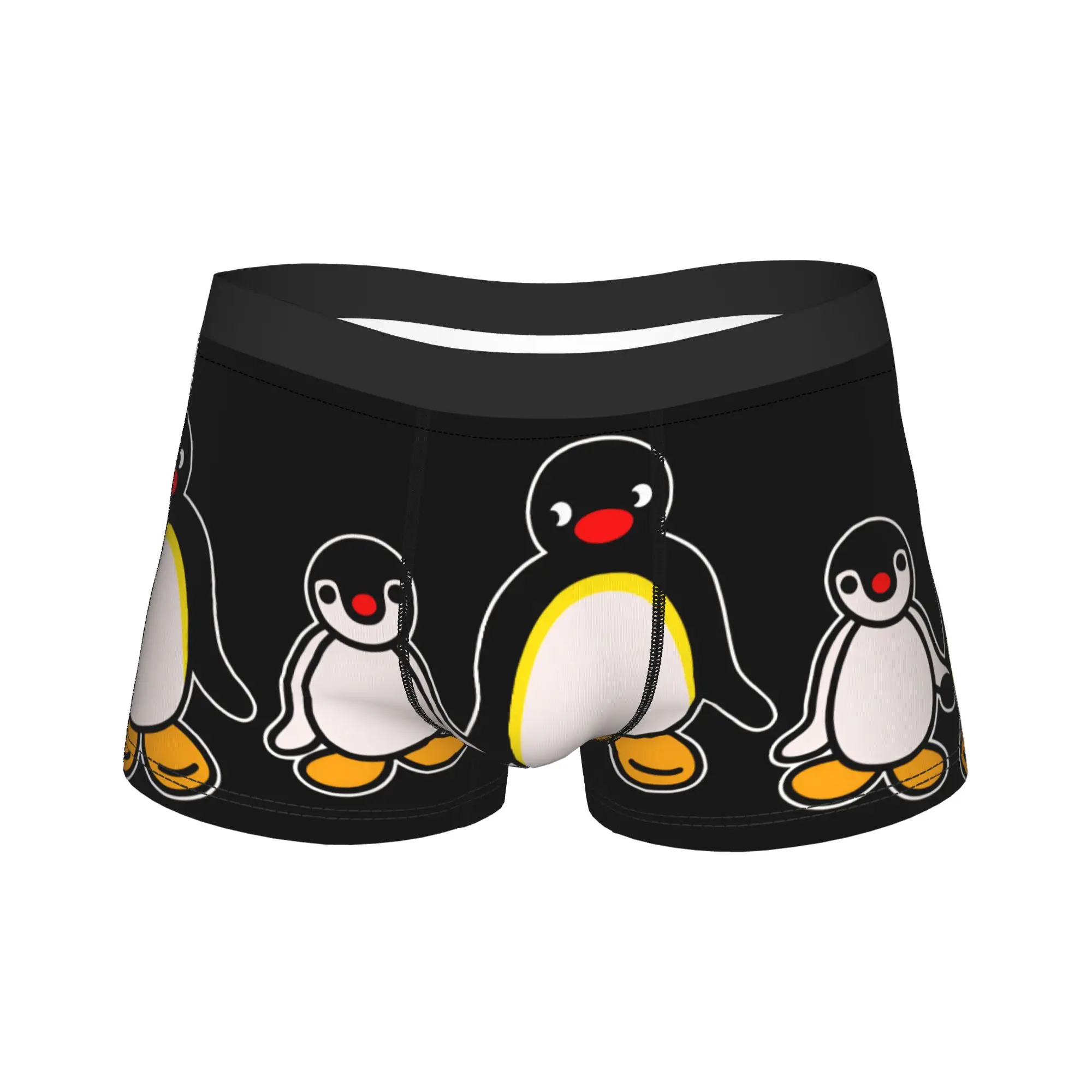 

PINGU and PINGA Underwear Customs Boxershorts Hot Sale Men Underpants Novelty Boxer Brief Gift